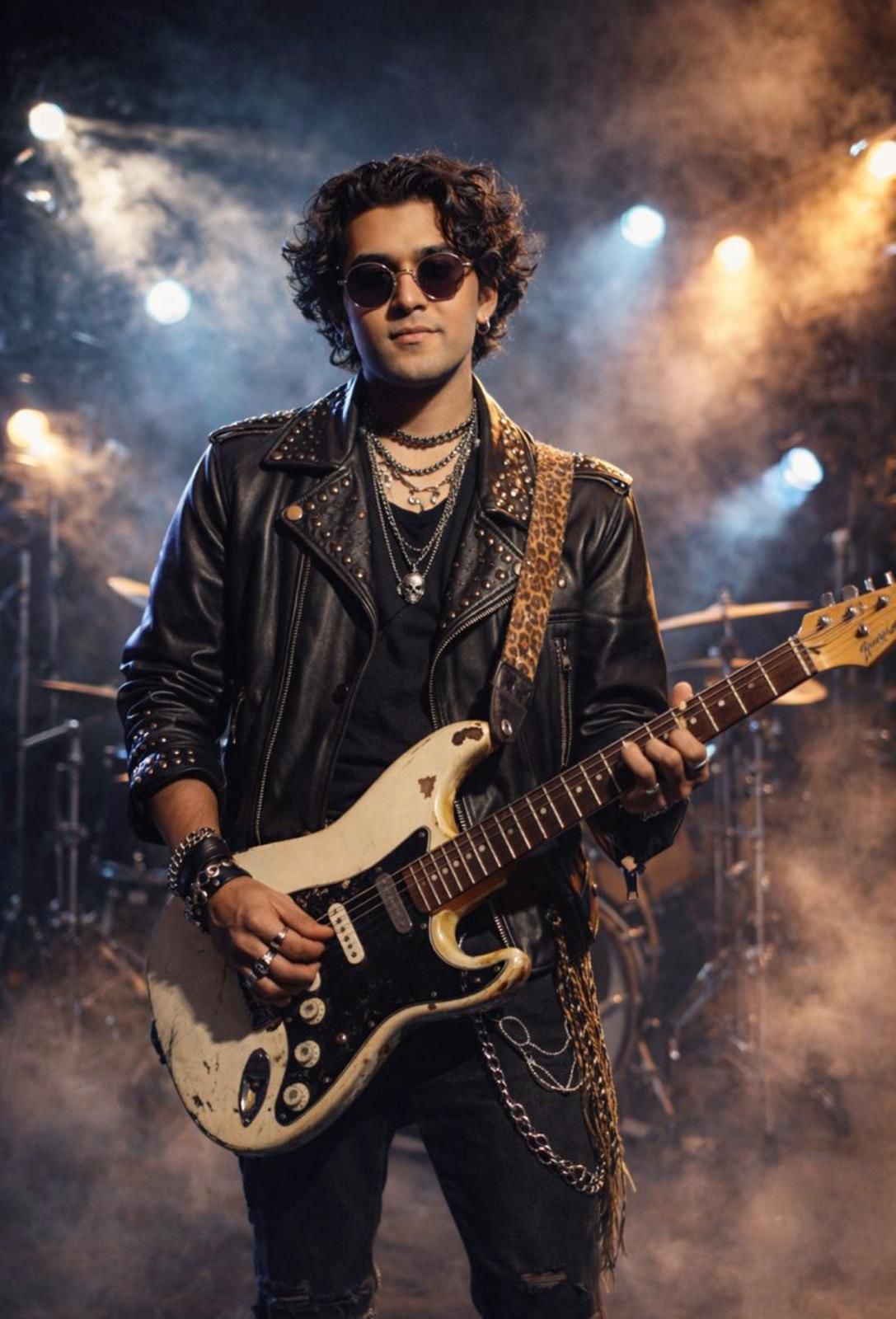 Freddie Mercury performing on stage